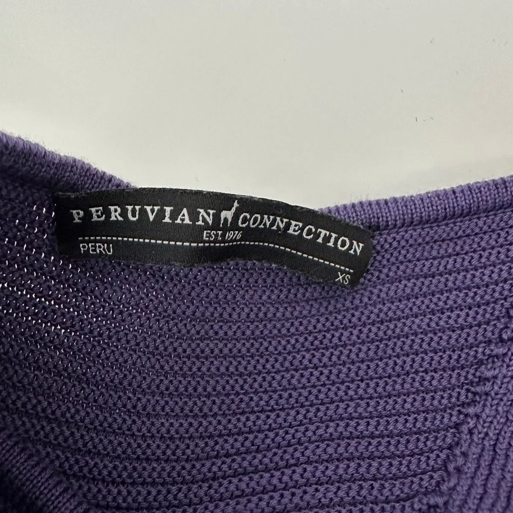 Peruvian Connection Lilias‎ Knit Sleeveless Dress Pima Cotton Purple XS